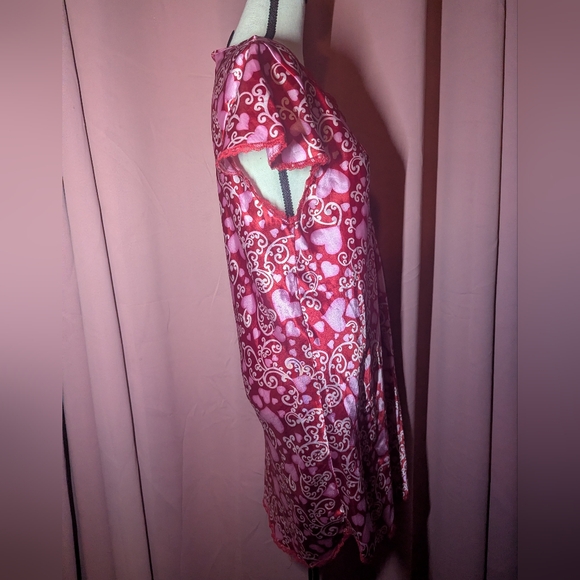 CINEMA ETOILE Lace-Trim Pink Satin Chemise M (8/10) - Picture 2 of 11